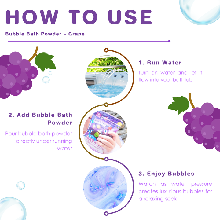 Bubble Bath Powder - 100g - Grape