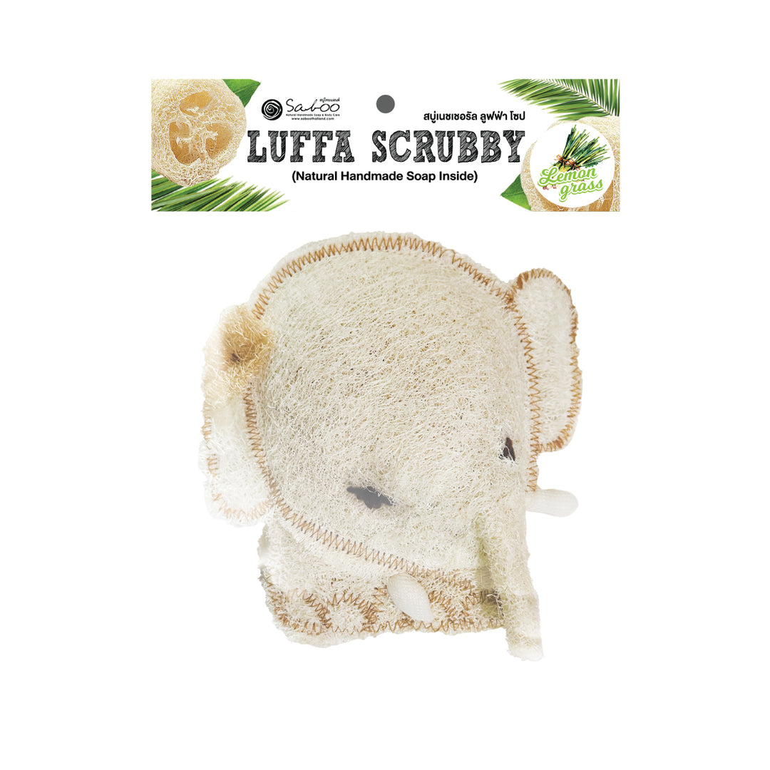 Natural Luffa - Elephant Soap Inside - 50g - Lemongrass