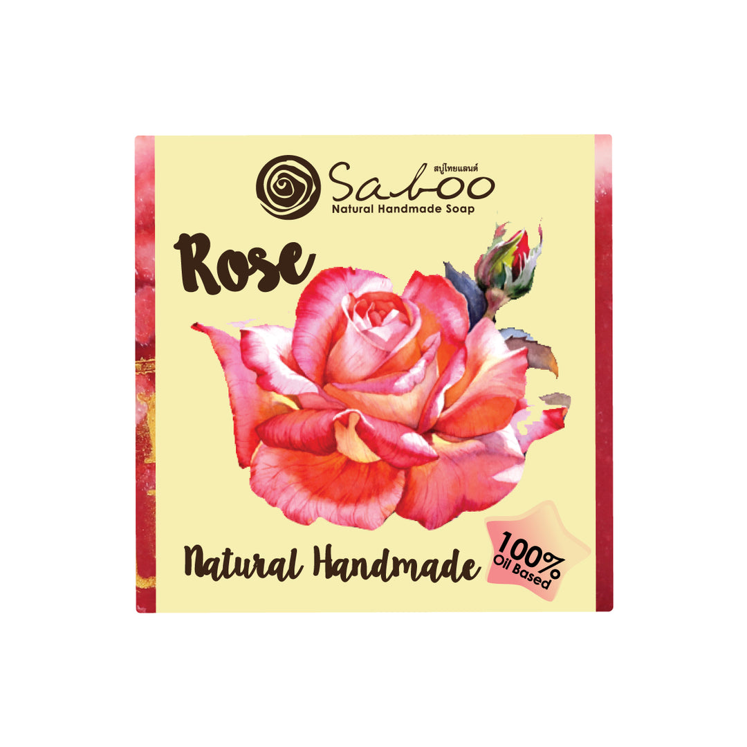Natural Handmade Cold Process Oil Soap - 45g - Rose