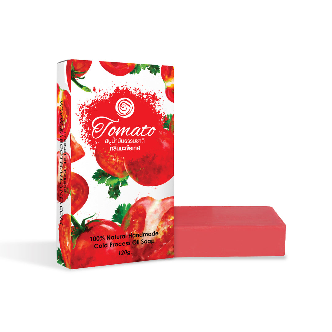 Natural Handmade Cold Process Oil Soap - 120g - Tomato