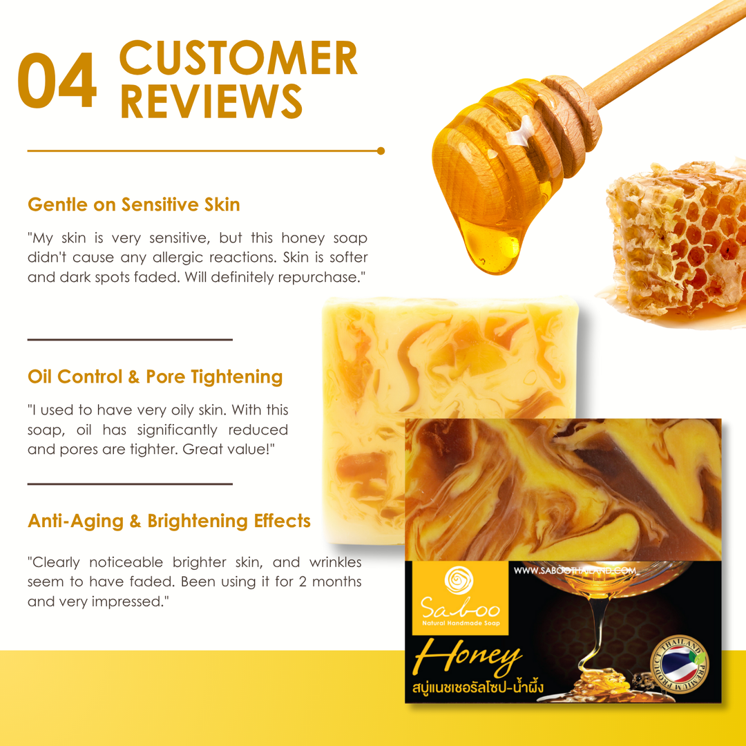 Natural Soap - Square Shape - 100g - Honey