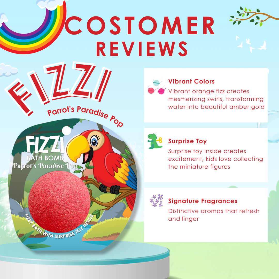 Fizzy Bath Bomb - Jungle Package - 100g - Parrot's Paradise Pop