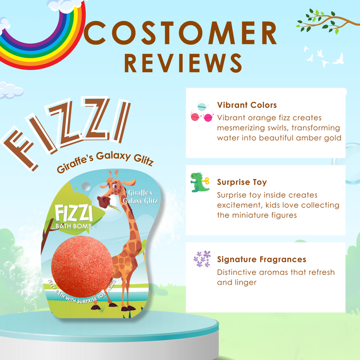 Fizzy Bath Bomb - Jungle Package - 100g - Giraffe's Galaxy Glitz