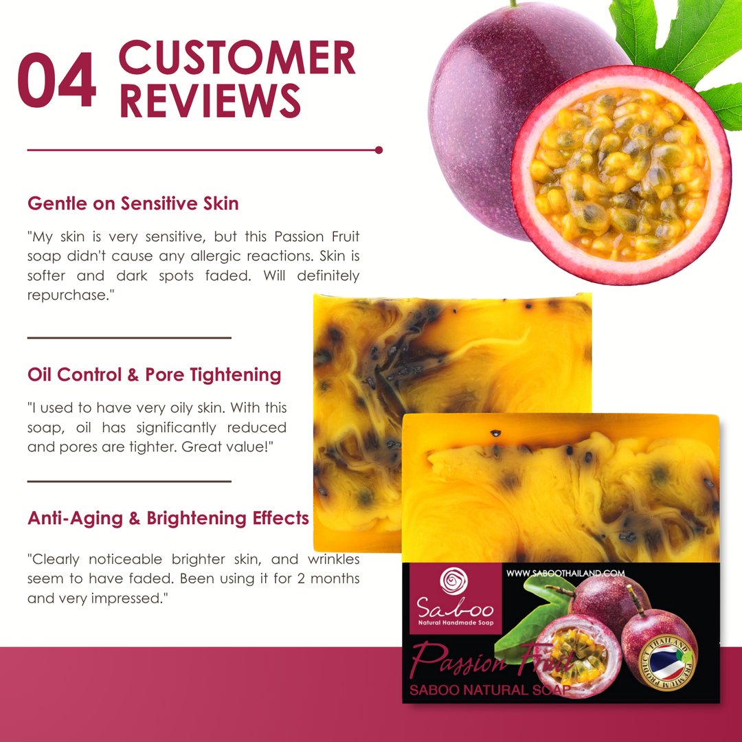 Natural Soap - Square Shape - 100g - Passion Fruit
