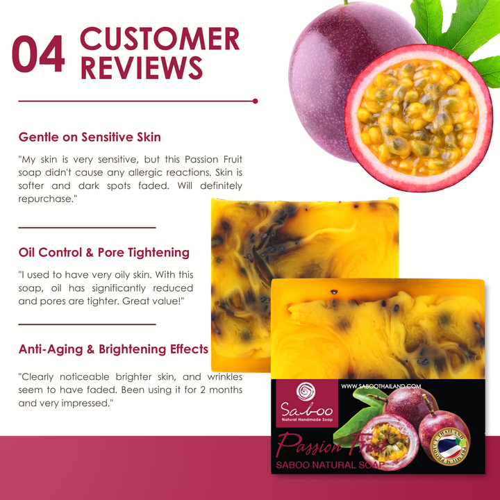 Natural Soap - Square Shape - 100g - Passion Fruit