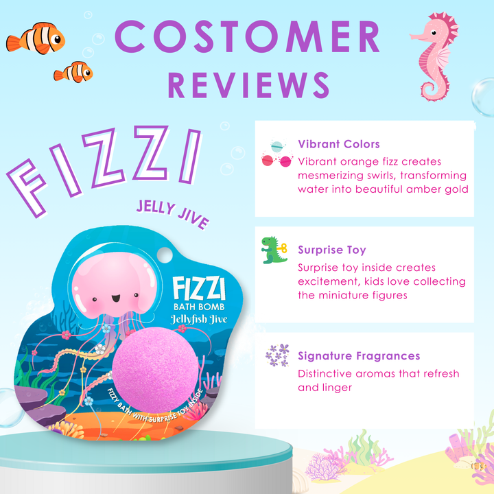 Fizzy Bath Bomb - Sea Animal Package - 100g - Jelly Live