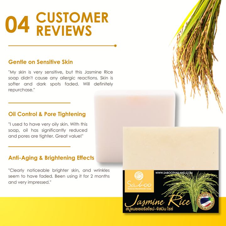 Natural Soap - Square Shape - 100g - Rice