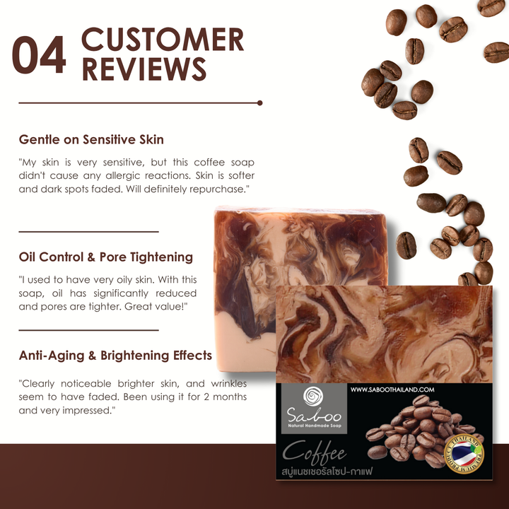 Natural Soap - Square Shape - 100g - Coffee