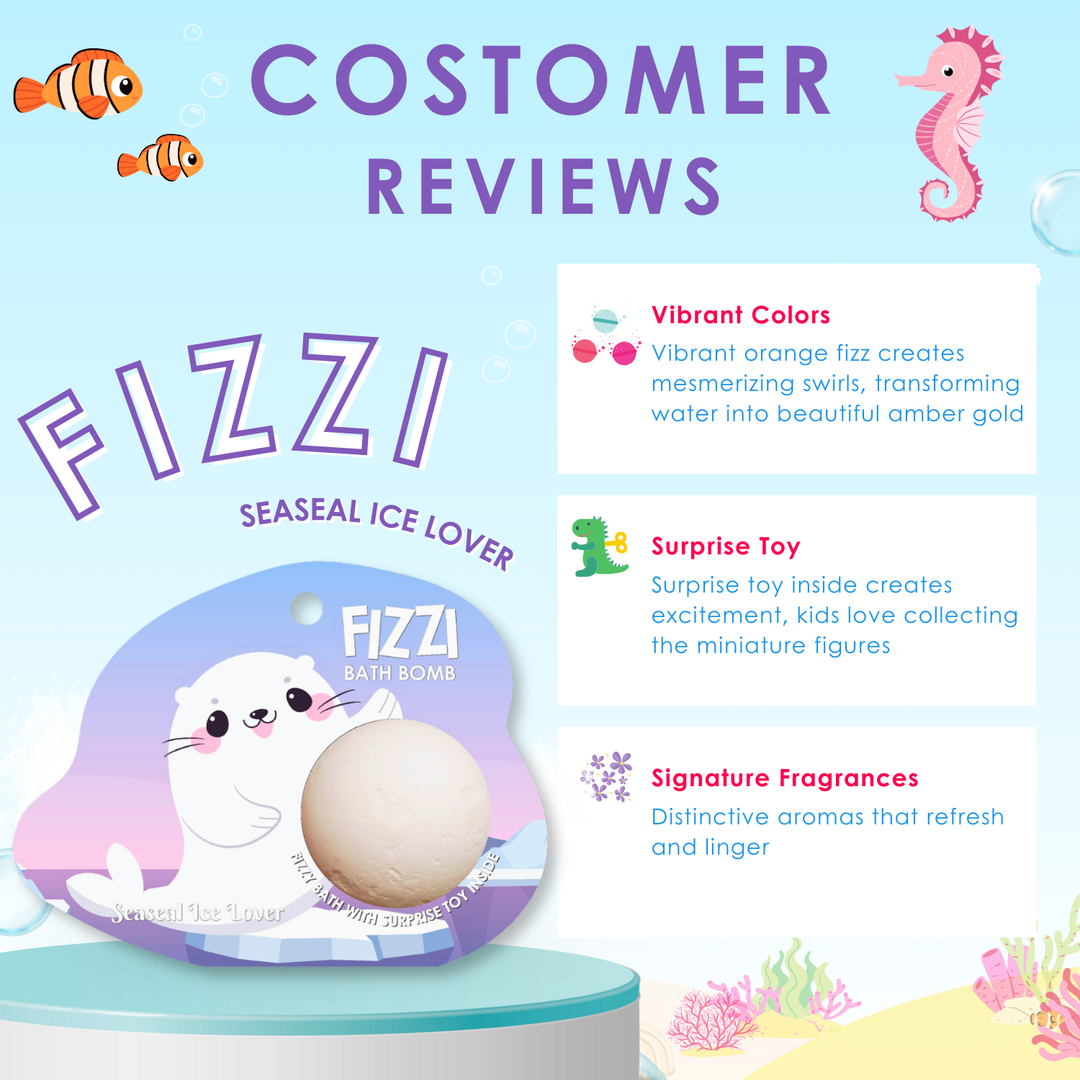 Fizzy Bath Bomb - Sea Animal Package - 100g - Seaseal Ice Lover