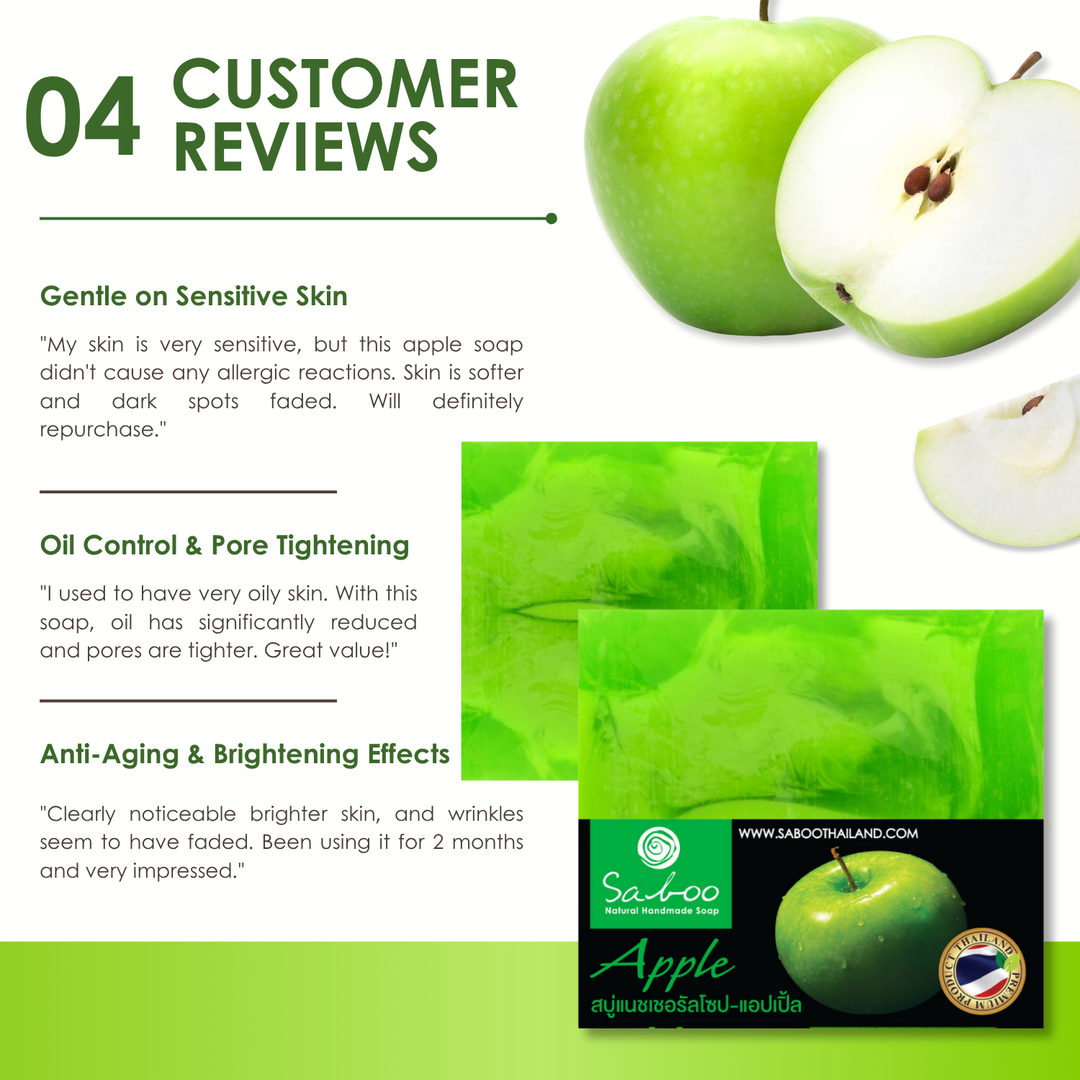 Natural Soap - Square Shape - 100g - Apple