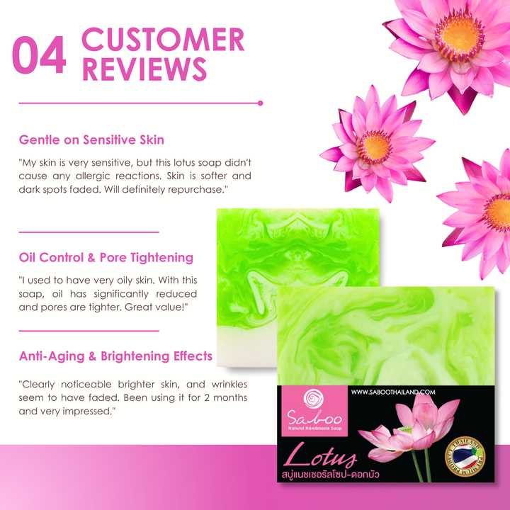 Natural Soap - Square Shape - 100g - Lotus