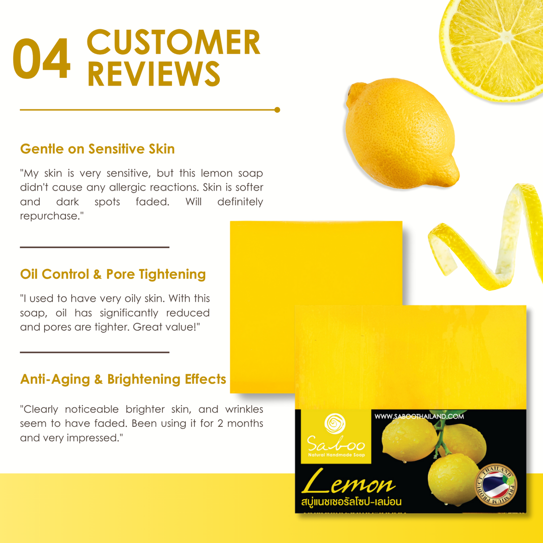 Natural Soap - Square Shape - 100g - Lemon