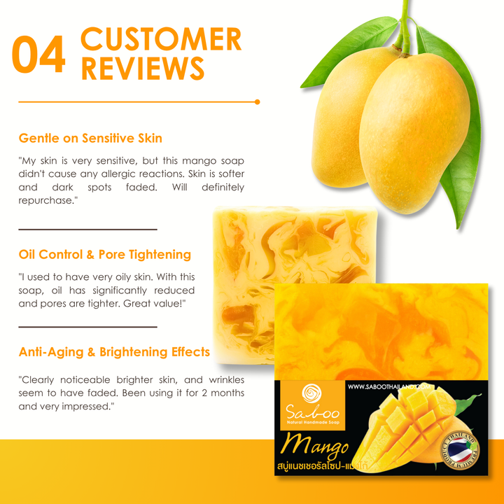 Natural Soap - Square Shape - 100g - Mango