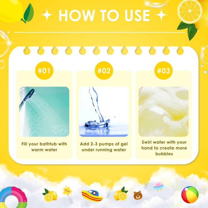 Bubble Bath Gel - 250 ml - Lemon pop