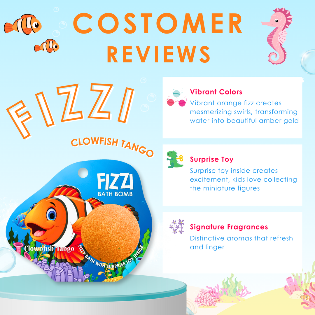 Fizzy Bath Bomb - Sea Animal Package - 100g - Clowfish Tango