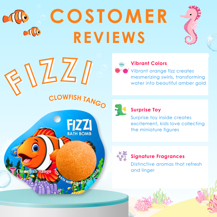 Fizzy Bath Bomb - Sea Animal Package - 100g - Clowfish Tango