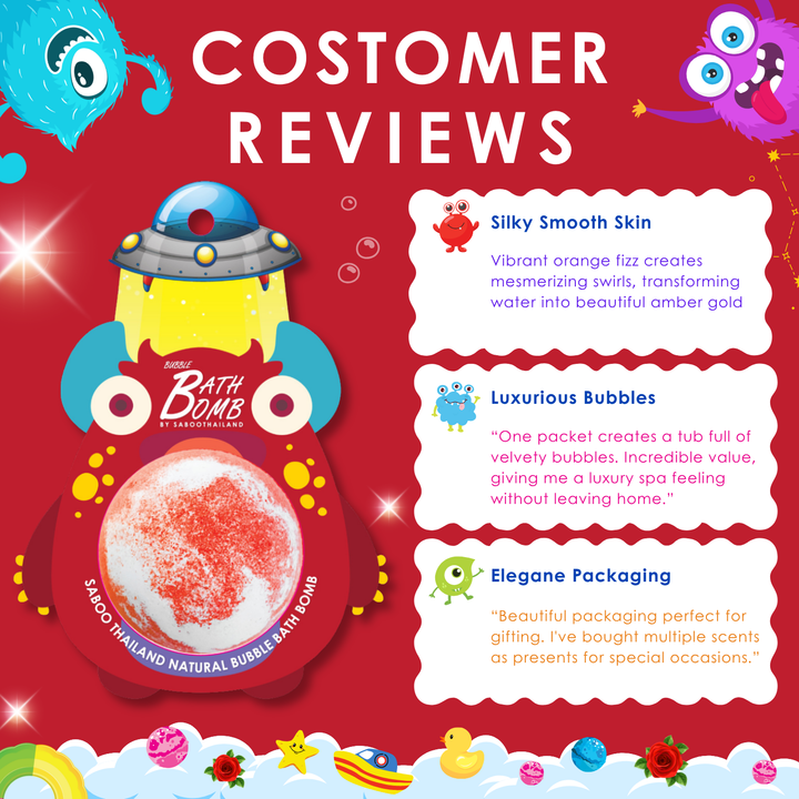 Bubble Bath Bomb - Monster - 150g - Rose