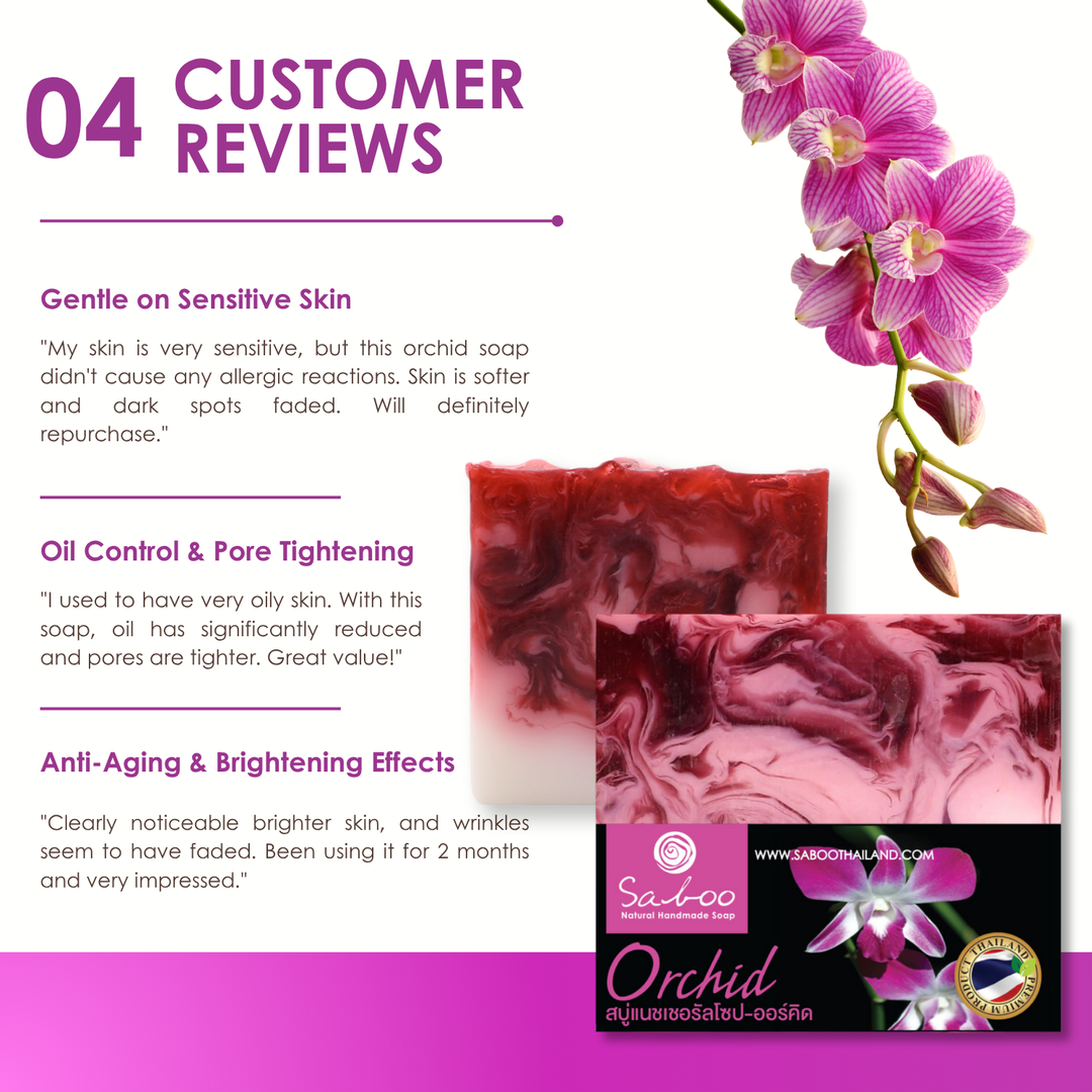 Natural Soap - Square Shape - 100g - Orchid