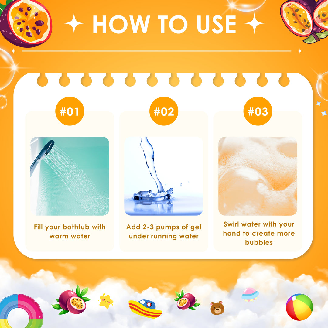 Bubble Bath Gel - 250 ml - Passion Fruit