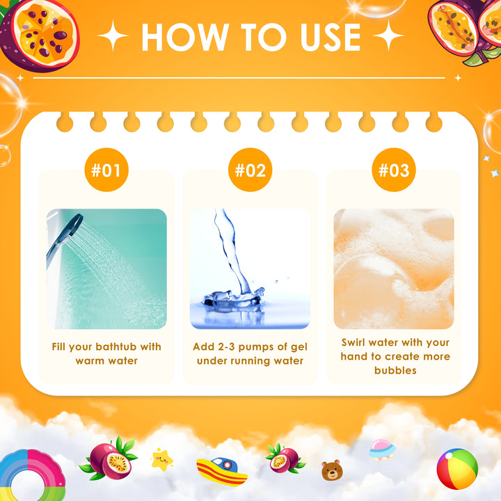 Bubble Bath Gel - 250 ml - Passion Fruit