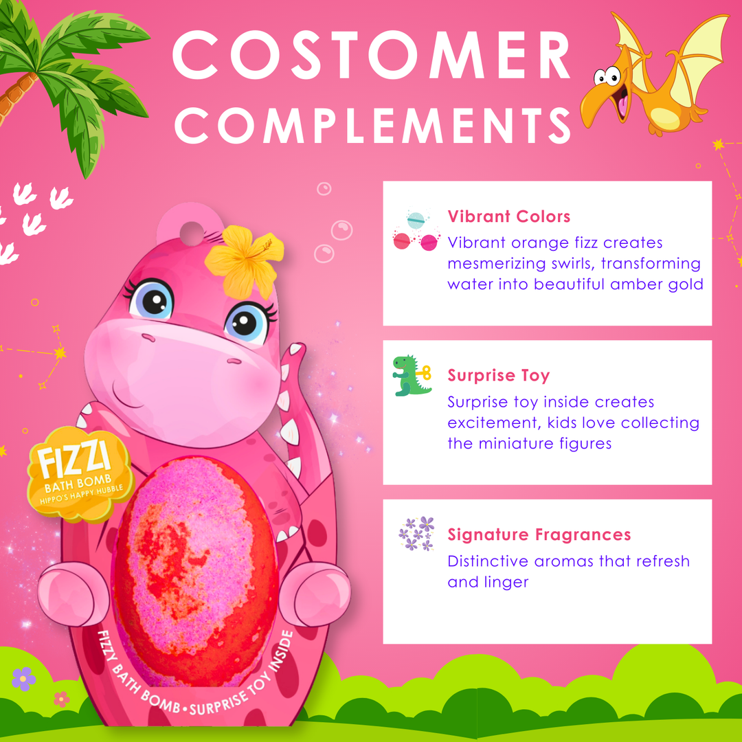 Fizzy Bath Bomb - Dinosaur Package - 180g - Hippo's Happy Hubble