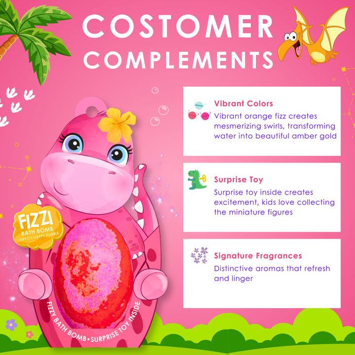 Fizzy Bath Bomb - Dinosaur Package - 180g - Hippo's Happy Hubble