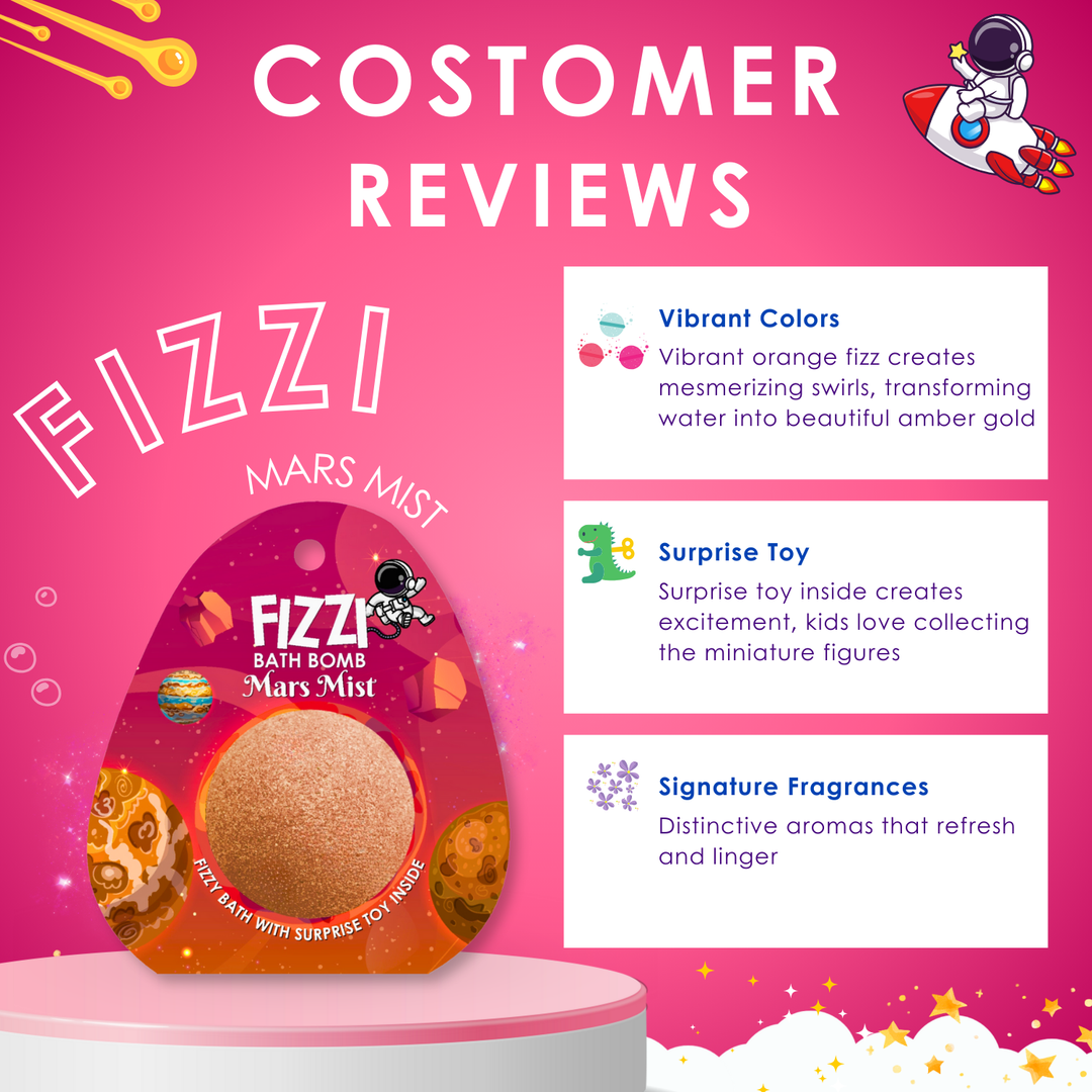 Fizzy Bath Bomb - Solar System Package - 100g - Mars Mist