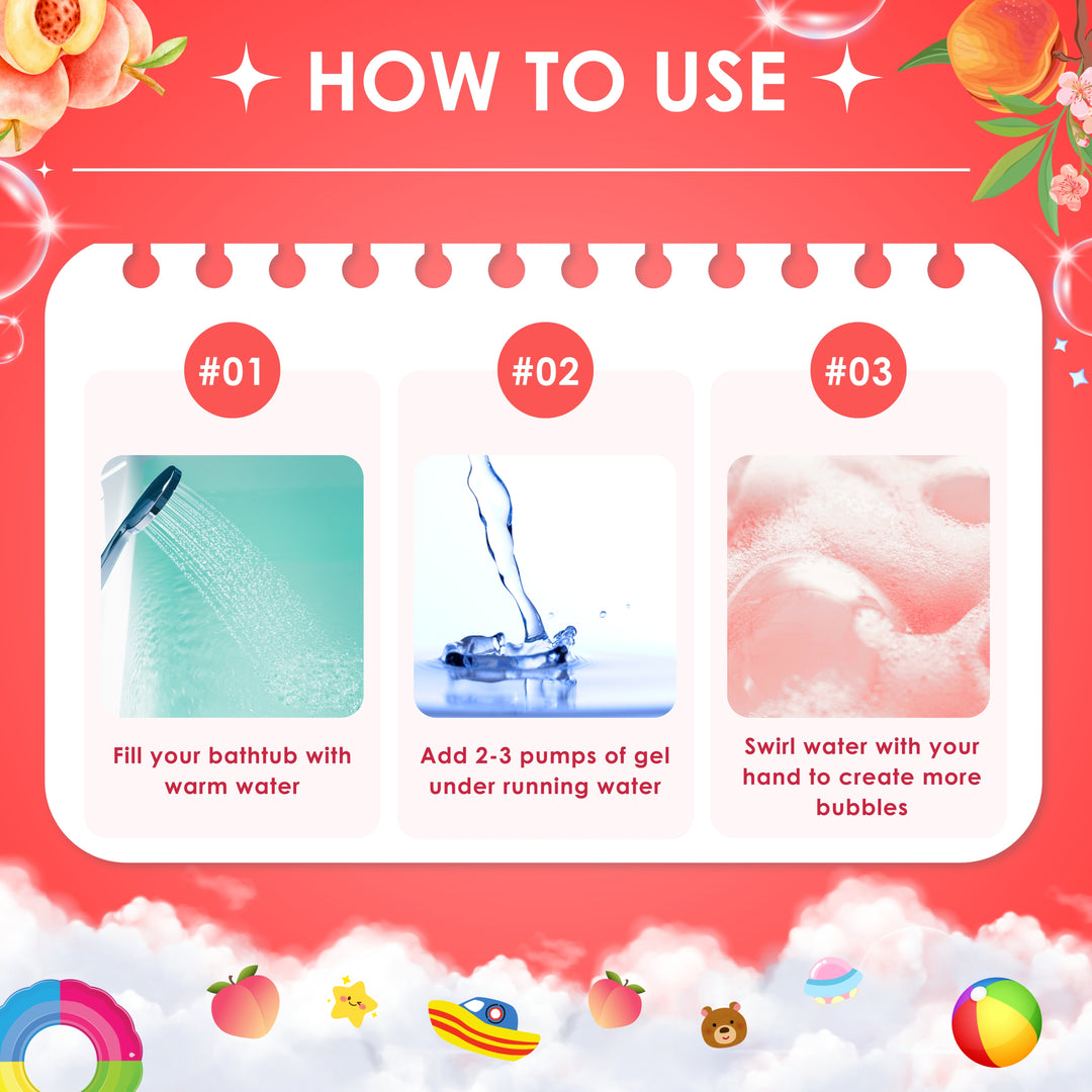 Bubble Bath Gel - 250 ml - Peach Parade