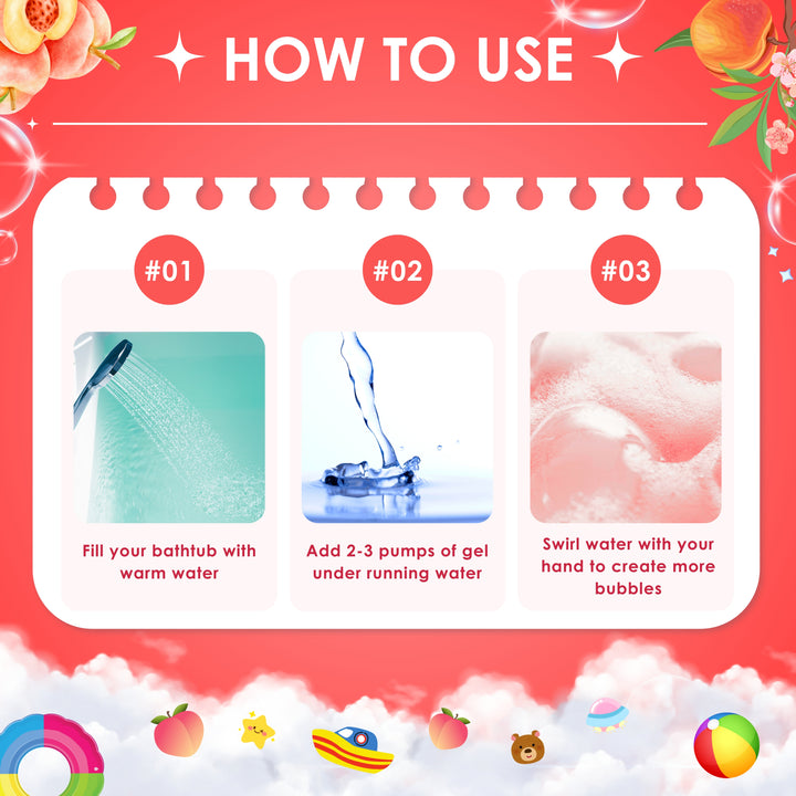 Bubble Bath Gel - 250 ml - Peach Parade