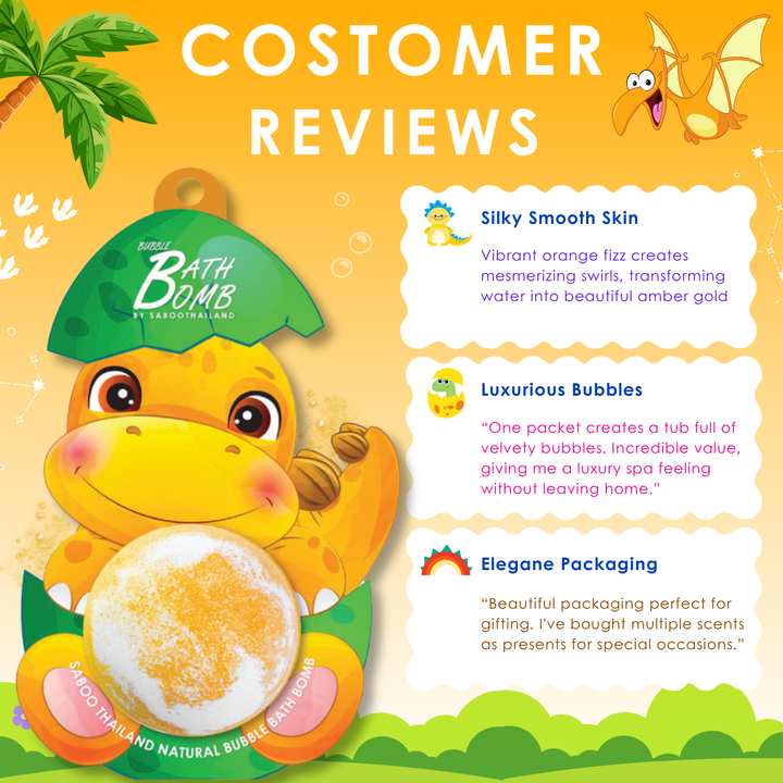 Bubble Bath Bomb - Dinosaur Package - 150g - Lemon