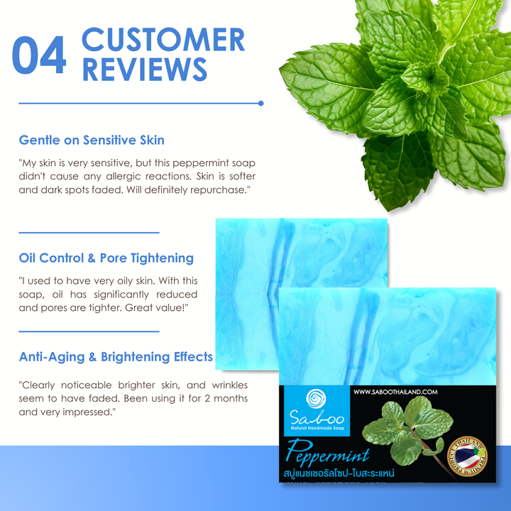 Natural Soap - Square Shape - 100g - Peppermint