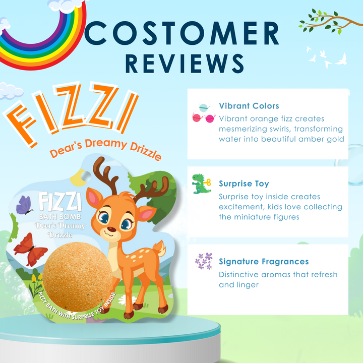 Fizzy Bath Bomb - Jungle Package - 100g - Dear's Dreamy Drizzle