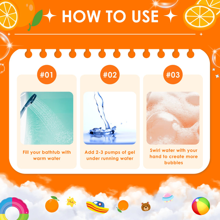 Bubble Bath Gel - 250 ml - Orange Zest