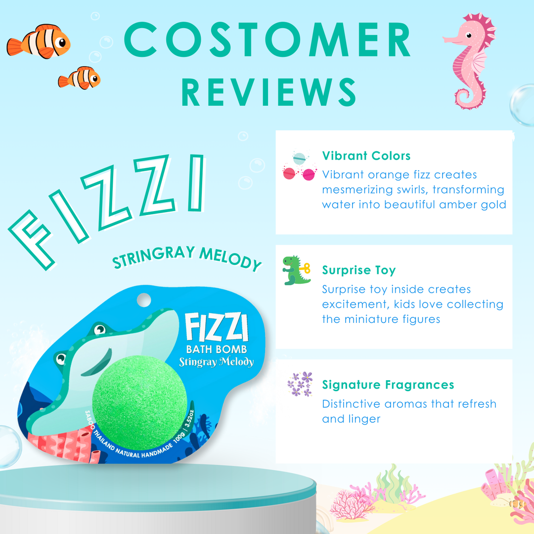 Fizzy Bath Bomb - Sea Animal Package - 100g - Stringgray Melody