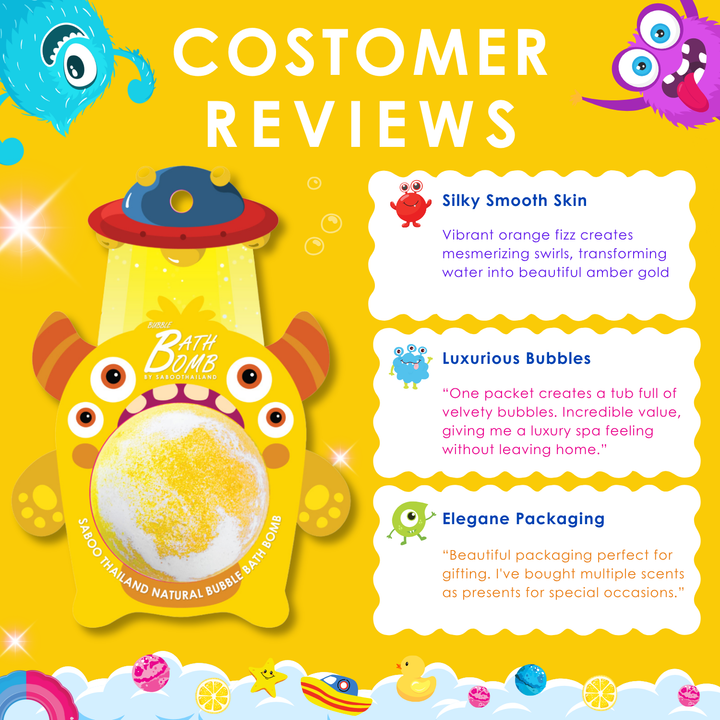 Bubble Bath Bomb - Monster - 150g - Lemon