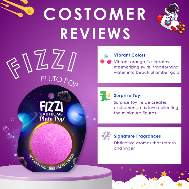 Fizzy Bath Bomb - Solar System Package - 100g - Pluto Pop