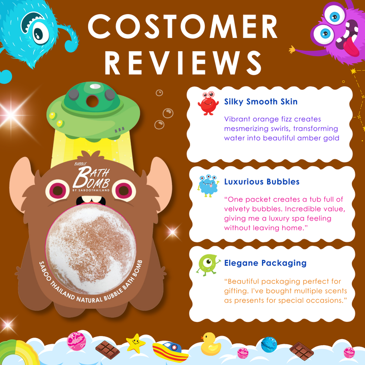 Bubble Bath Bomb - Monster - 150g - Chocolate