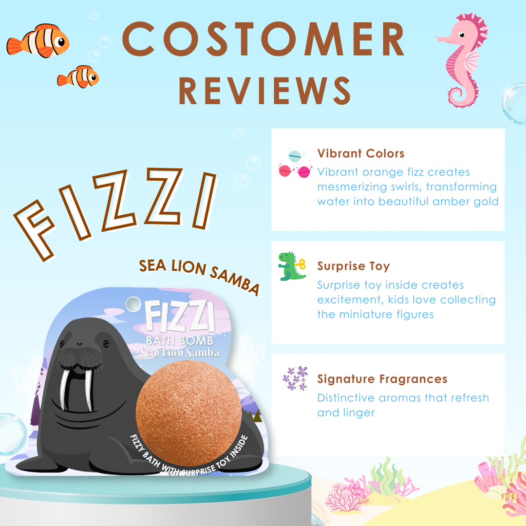 Fizzy Bath Bomb - Sea Animal Package - 100g - Sea Lion