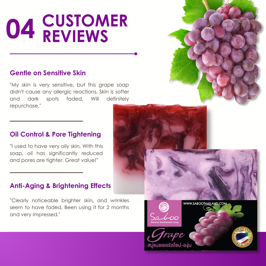 Natural Soap - Square Shape - 100g - Grape