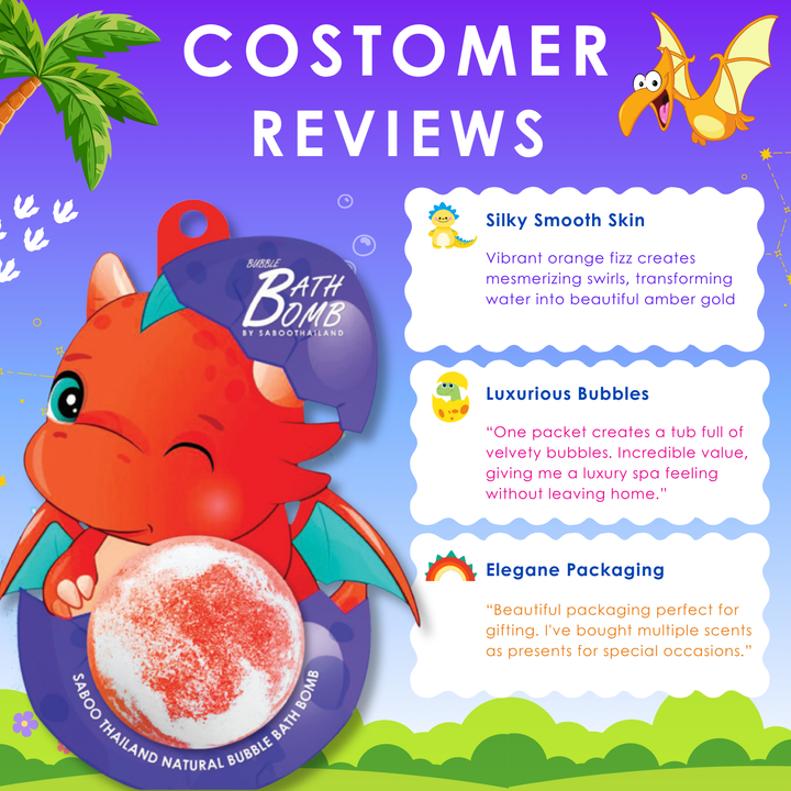 Bubble Bath Bomb - Dinosaur Package - 150g - Rose