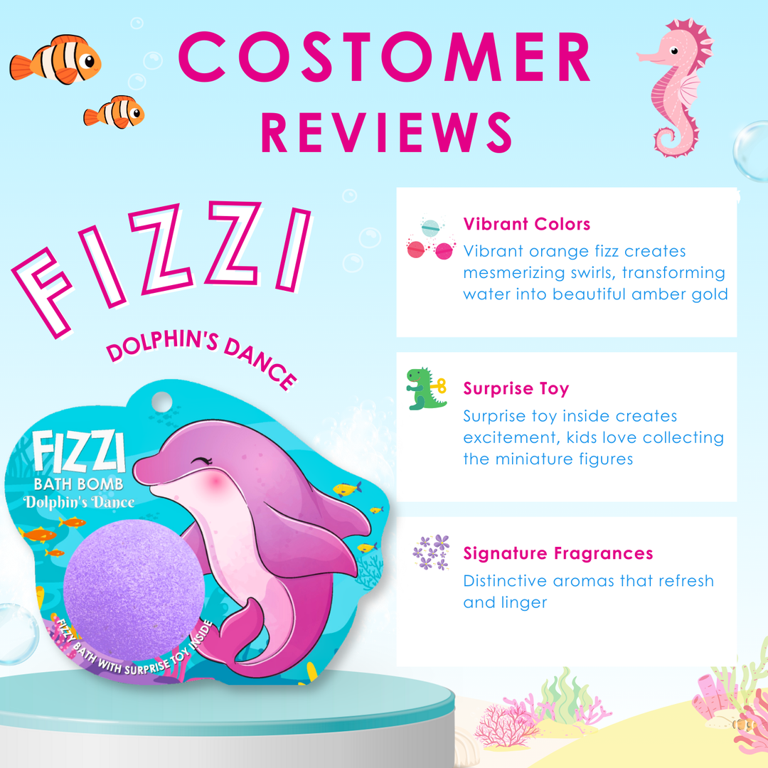 Fizzy Bath Bomb - Sea Animal Package - 100g - Dolphin's Dance