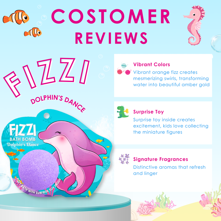 Fizzy Bath Bomb - Sea Animal Package - 100g - Dolphin's Dance