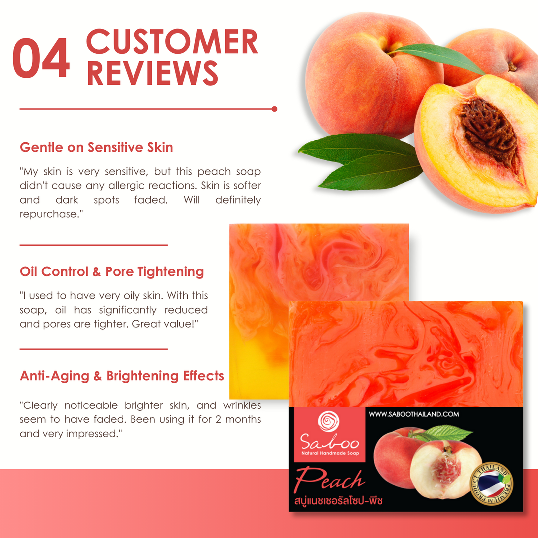 Natural Soap - Square Shape - 100g - Peach