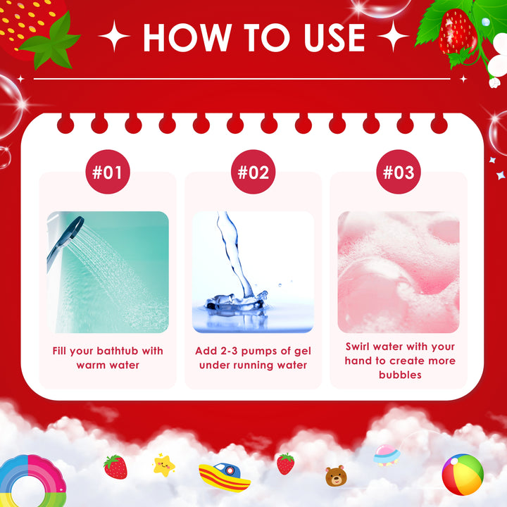 Bubble Bath Gel - 250 ml - Strawberry