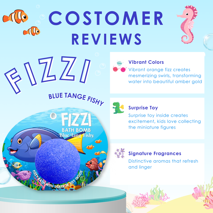 Fizzy Bath Bomb - Sea Animal Package - 100g - Blue Tang Fishy