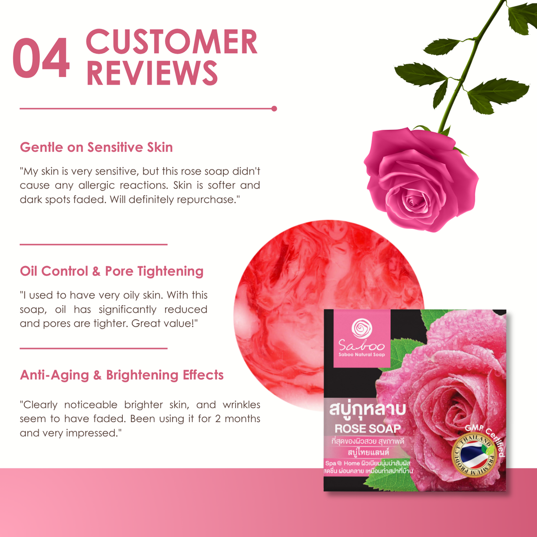 Premium Soap - Black Box Package - 100g - Rose