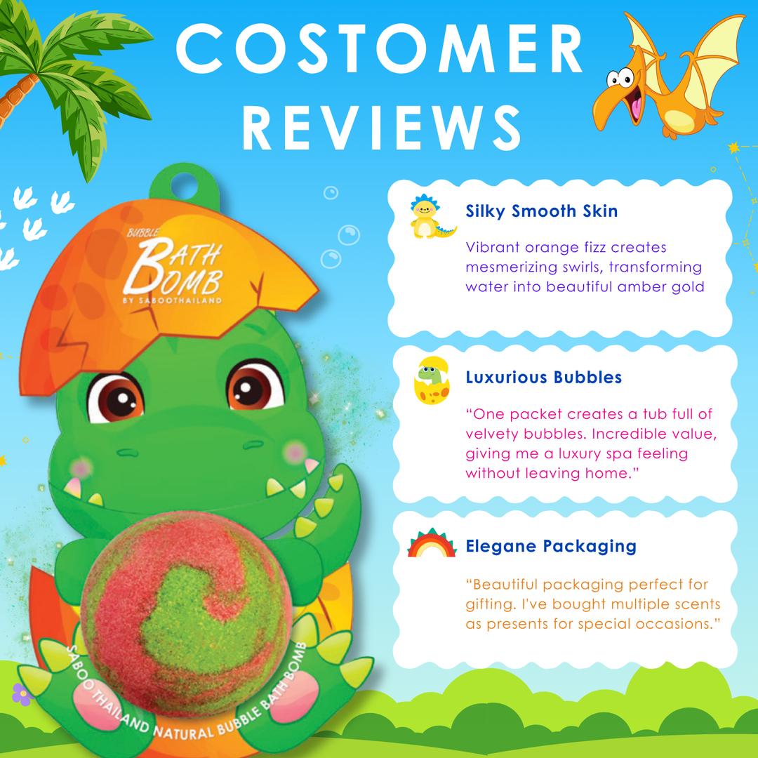 Bubble Bath Bomb - Dinosaur Package - 150g - Apple