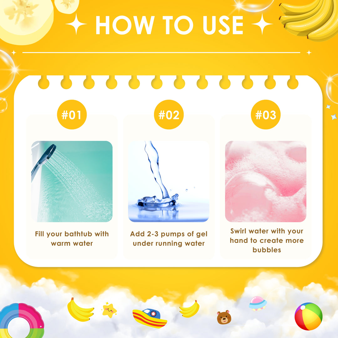 Bubble Bath Gel - 250 ml - Banana Breeze