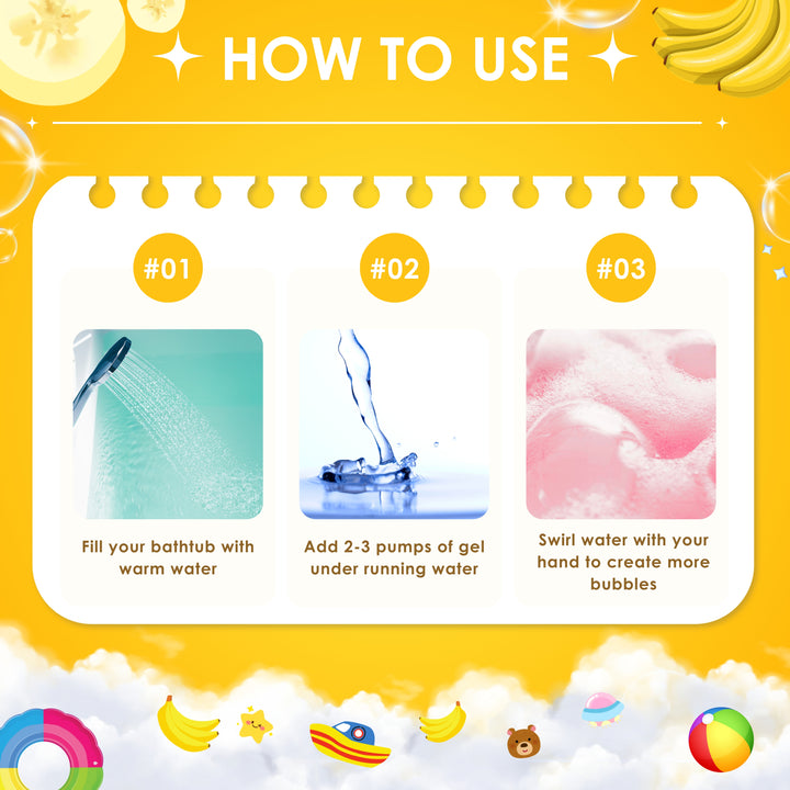Bubble Bath Gel - 250 ml - Banana Breeze