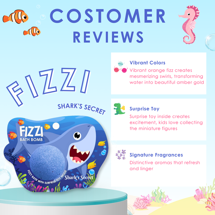 Fizzy Bath Bomb - Sea Animal Package - 100g - Shark's Secret